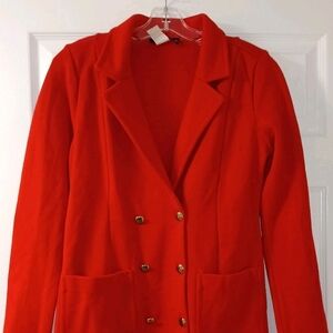 Elegant Red Bomber Jacket